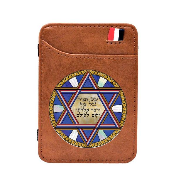card holders digital printing classic judaism magen david leather magic wallets fashion men women money clips purse thin cash holder, Brown;gray
card holders digital printing classic judaism magen david leather magic wallets fashion men women money clips purse thin cash holder, Brown;gray
