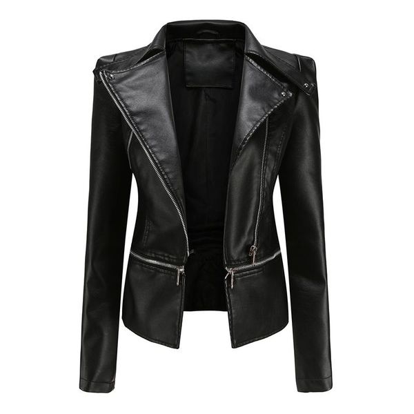 women's leather & faux jackets women clothes long sleeve turn-down collar hem detachable coat female plus size pu motorcycle jacket aut, Black
women's leather & faux jackets women clothes long sleeve turn-down collar hem detachable coat female plus size pu motorcycle jacket aut, Black