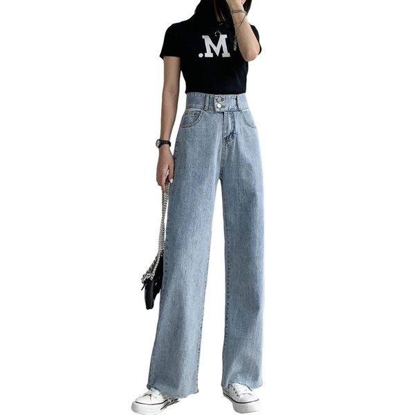 women's jeans wholesale 2021 soft straight loose high waist slimming korean hyuna style light color drape wide leg mopping pants, Blue
women's jeans wholesale 2021 soft straight loose high waist slimming korean hyuna style light color drape wide leg mopping pants, Blue