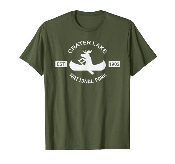 oregon shirt | or crater lake national park moose canoe t-shirt, White;black