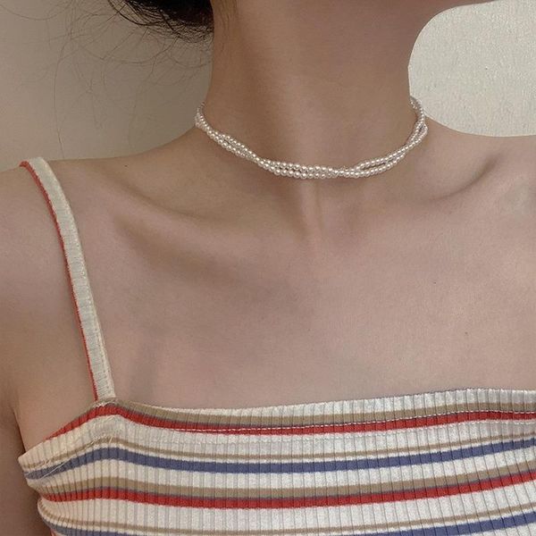 pendant necklaces u-magical 2021 fashion double layer intertwine pearl chokers necklace for female charming cubic zircon party jewelry, Silver
pendant necklaces u-magical 2021 fashion double layer intertwine pearl chokers necklace for female charming cubic zircon party jewelry, Silver