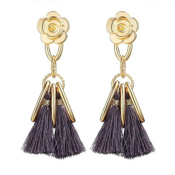 rose tassel drop earrings for women 2021 gold color contton fringed earring statement brincos fashion dangle jewellery & chandelier, Silver
rose tassel drop earrings for women 2021 gold color contton fringed earring statement brincos fashion dangle jewellery & chandelier, Silver