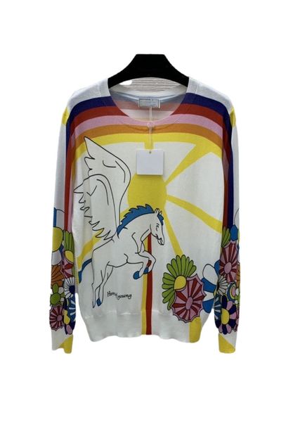 milan runway sweaters 2022 spring long sleeves o neck print women's sweater high end jacquard pullovers designer sweater 1206-23, White;black
milan runway sweaters 2022 spring long sleeves o neck print women's sweater high end jacquard pullovers designer sweater 1206-23, White;black