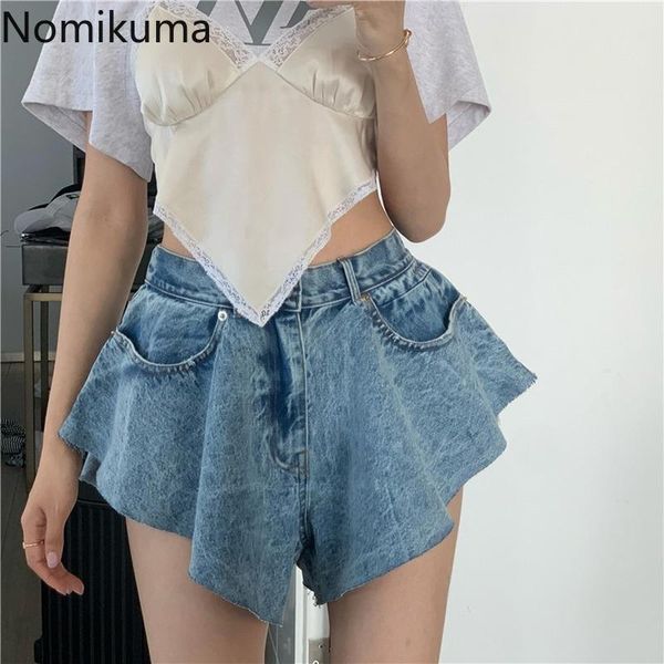nomikuma 2021 summer jeans shorts women solid clor high waist denim pants korean fashion pantalones streetwear 3b548 women's, Blue
nomikuma 2021 summer jeans shorts women solid clor high waist denim pants korean fashion pantalones streetwear 3b548 women's, Blue