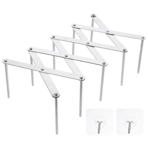 hooks & rails 1pc stainless steel stand retractable dish rack home tray with hangers
hooks & rails 1pc stainless steel stand retractable dish rack home tray with hangers