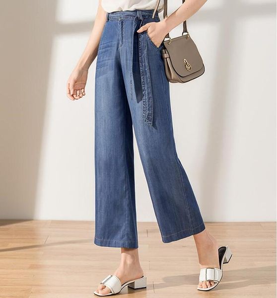 women's jeans women denim wide leg pants elastic high waist trousers womens clothing casual bottoms pantalon palazzo, Blue
women's jeans women denim wide leg pants elastic high waist trousers womens clothing casual bottoms pantalon palazzo, Blue