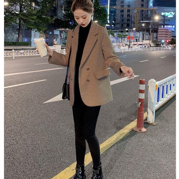 women's wool & blends jacket women coat autumn and winter woolen veste manteau femme, Black
women's wool & blends jacket women coat autumn and winter woolen veste manteau femme, Black
