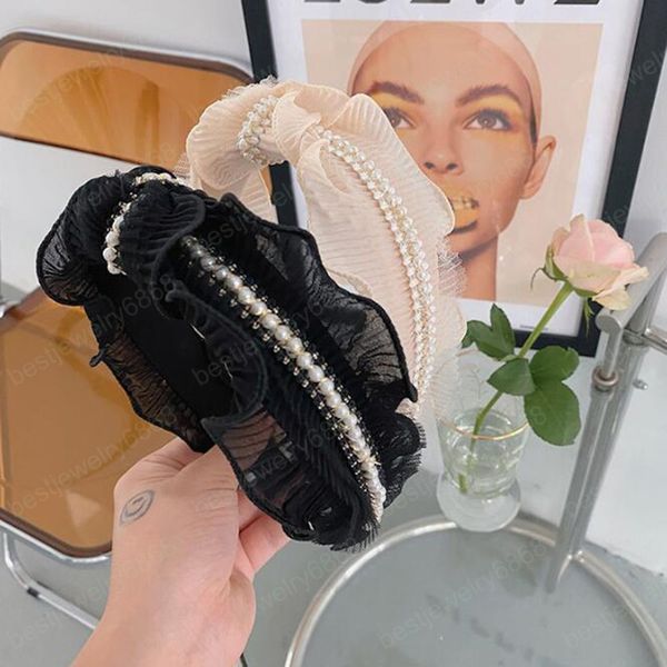fashion women headband lace flower pearls hairband wide side summer autumn headwear hair accessories, Silver
fashion women headband lace flower pearls hairband wide side summer autumn headwear hair accessories, Silver