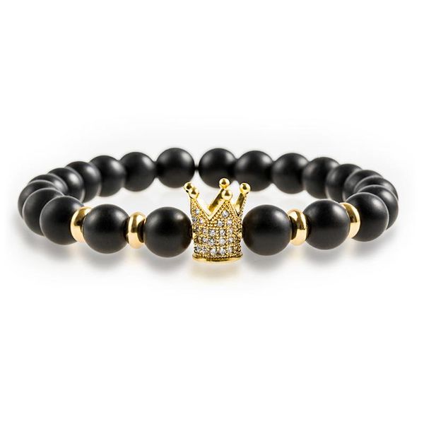 charm bracelets trendy lava stone pave cz crown bracelet jewelry pulseira hombres natural beaded for men women friend, Golden;silver
charm bracelets trendy lava stone pave cz crown bracelet jewelry pulseira hombres natural beaded for men women friend, Golden;silver