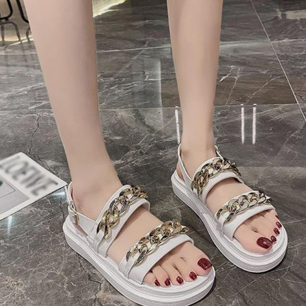 sandals 2021 summer women's platform fashion gold chain wedges heels women non-slip casual beach ladies shoes, Black
sandals 2021 summer women's platform fashion gold chain wedges heels women non-slip casual beach ladies shoes, Black