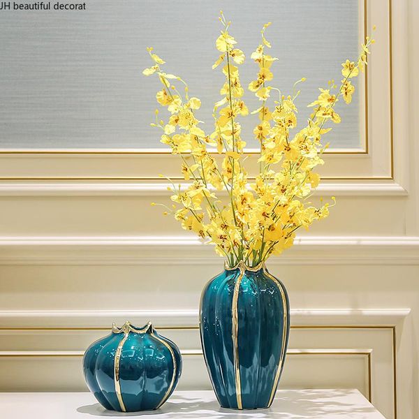 ceramic vase decoration european style living room dining table dried flower arrangement modern home vases
ceramic vase decoration european style living room dining table dried flower arrangement modern home vases