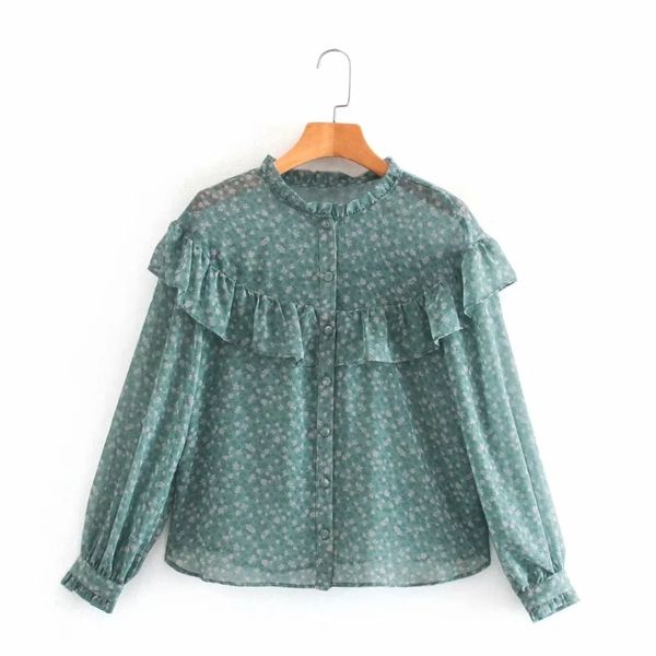 women printed chiffon cascading ruffle shirt casual femme long sleeve translucent blouse lady loose blusas s8117 210430, White
women printed chiffon cascading ruffle shirt casual femme long sleeve translucent blouse lady loose blusas s8117 210430, White