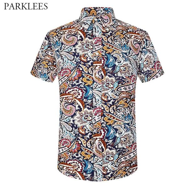 men's casual shirts men hawaiian colorful paisley floral print shirt for button beach holiday mens summer short sleeve male, White;black
men's casual shirts men hawaiian colorful paisley floral print shirt for button beach holiday mens summer short sleeve male, White;black
