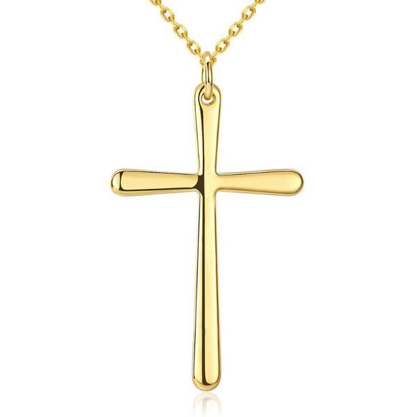 pendant necklaces europe and the united states fashion simple cross necklace gold chain, Silver
pendant necklaces europe and the united states fashion simple cross necklace gold chain, Silver