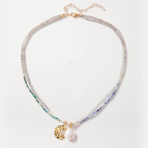 multicultural nature inspired handmade gold-plated layered necklace two strands multicolored beads freshwater pearl necklaces pendant, Silver
multicultural nature inspired handmade gold-plated layered necklace two strands multicolored beads freshwater pearl necklaces pendant, Silver