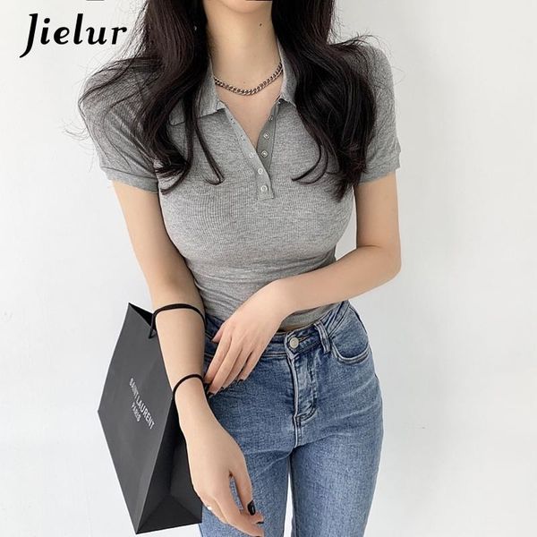 women's t-shirt gray slim korean style short sleeve summer turn-down collar t-shirts button tee shirts s-xl, White
women's t-shirt gray slim korean style short sleeve summer turn-down collar t-shirts button tee shirts s-xl, White