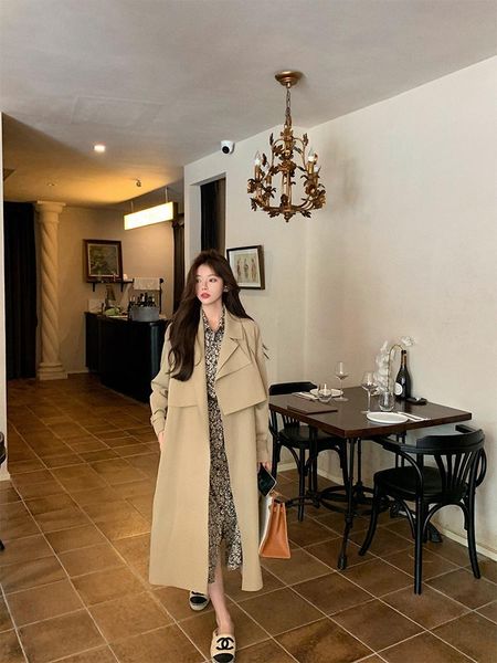 women's trench coats xueli sydney wear high sense british style long windbreaker 2021 small casual coat, Tan;black
women's trench coats xueli sydney wear high sense british style long windbreaker 2021 small casual coat, Tan;black