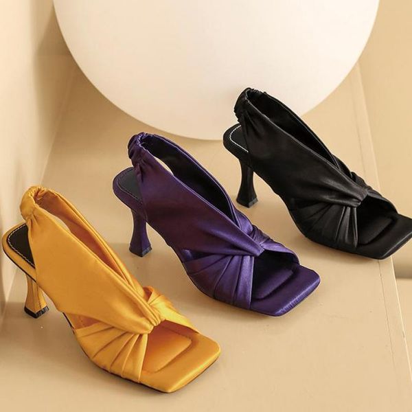 sandals getspring women shoes 2021 high-heeled square head silk large women's fashion elastic bandage sweet shining, Black
sandals getspring women shoes 2021 high-heeled square head silk large women's fashion elastic bandage sweet shining, Black