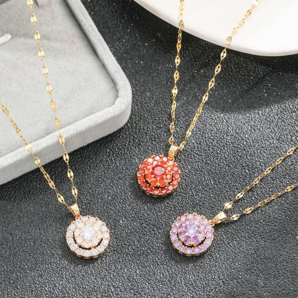 pendant necklaces fashion boho light zircon titanium steel necklace women super flash rotatable temperament choke clavicle chain, Silver
pendant necklaces fashion boho light zircon titanium steel necklace women super flash rotatable temperament choke clavicle chain, Silver