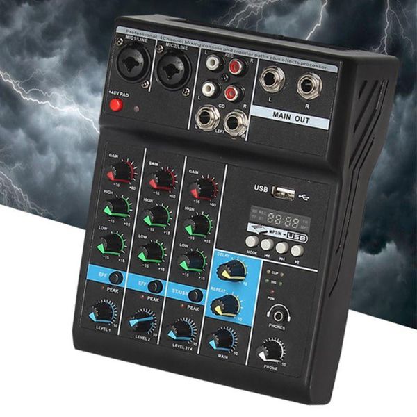radio professional audio mixer 4 channels bluetooth sound mixing console for home karaoke ktv with usb card effects
radio professional audio mixer 4 channels bluetooth sound mixing console for home karaoke ktv with usb card effects