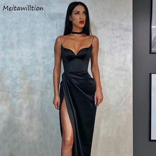 casual dresses women maxi long dress 2021 sleeveless solid spaghetti strap split elegant backless party club, Black;gray
casual dresses women maxi long dress 2021 sleeveless solid spaghetti strap split elegant backless party club, Black;gray