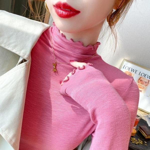 women's blouses & shirts women 2021 autumn winter soft pullover female long sleeve turtleneck chic ladies casual match blouse shirt b35, White
women's blouses & shirts women 2021 autumn winter soft pullover female long sleeve turtleneck chic ladies casual match blouse shirt b35, White