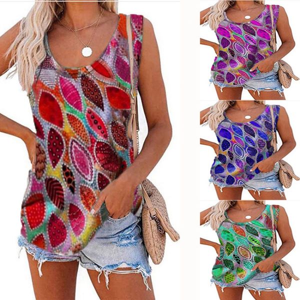 2021 european and american summer trend new women's fashion loose print u-neck sleeveless vest t-shirt, White
2021 european and american summer trend new women's fashion loose print u-neck sleeveless vest t-shirt, White