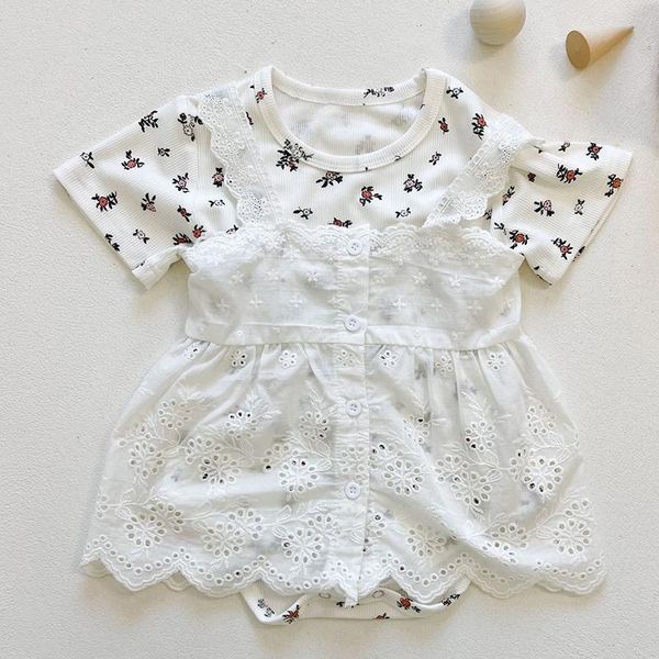 rompers korean style summer baby girl cotton short sleeve flower bodysuits+lace strap dress born jumpsuit girls clothes, Blue
rompers korean style summer baby girl cotton short sleeve flower bodysuits+lace strap dress born jumpsuit girls clothes, Blue