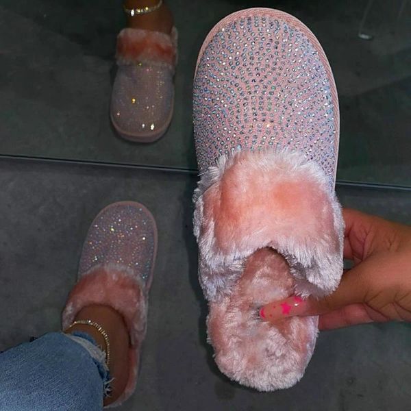 platform slippers women winter fur slides warm plush home rhinestone furry ladies indoor shoes pantoufle femme, Black
platform slippers women winter fur slides warm plush home rhinestone furry ladies indoor shoes pantoufle femme, Black