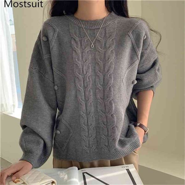 thick twisted knitted korean pullover sweater women o-neck full sleeve loose casual fashion jumpers femme 210513, Black
thick twisted knitted korean pullover sweater women o-neck full sleeve loose casual fashion jumpers femme 210513, Black