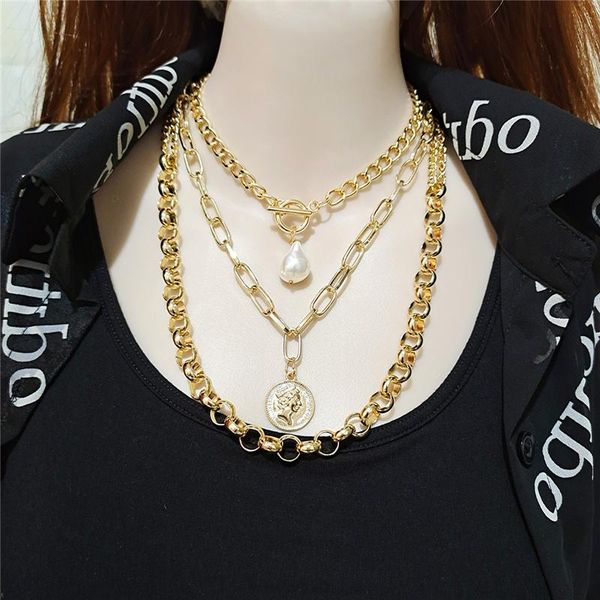 / set imitation pearl queen avatar pendant necklaces for women temperament baroque choker necklace jewelry, Silver
/ set imitation pearl queen avatar pendant necklaces for women temperament baroque choker necklace jewelry, Silver