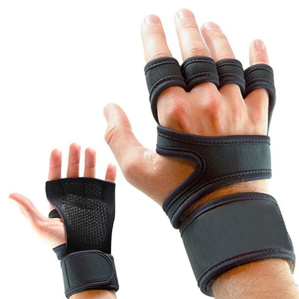 wrist support sports long great grip fingerless cycling weight lifting training fitness gym weightlifting gloves, Black;red
wrist support sports long great grip fingerless cycling weight lifting training fitness gym weightlifting gloves, Black;red