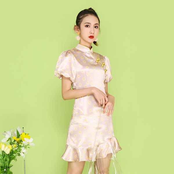 casual dresses cheongsam young girl sweet and lovely summer french daily satin modern ladies simple natural softness dress, Black;gray
casual dresses cheongsam young girl sweet and lovely summer french daily satin modern ladies simple natural softness dress, Black;gray