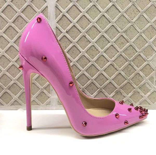 dress shoes rivets high heel pumps sale price pink spikes wedding 12cm stiletto heels, Black
dress shoes rivets high heel pumps sale price pink spikes wedding 12cm stiletto heels, Black