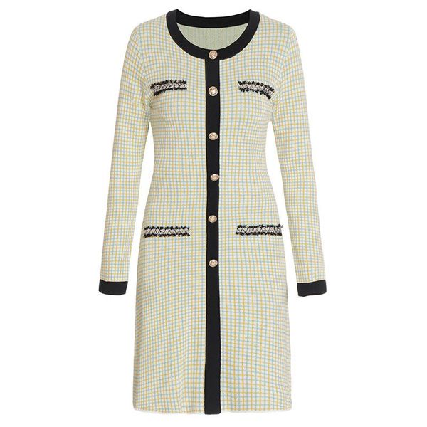 tweed dress women vintage elegant fashion designer autumn winter plaid houndstooth long sleeve office ladies work midi dresses casual, Black;gray
tweed dress women vintage elegant fashion designer autumn winter plaid houndstooth long sleeve office ladies work midi dresses casual, Black;gray