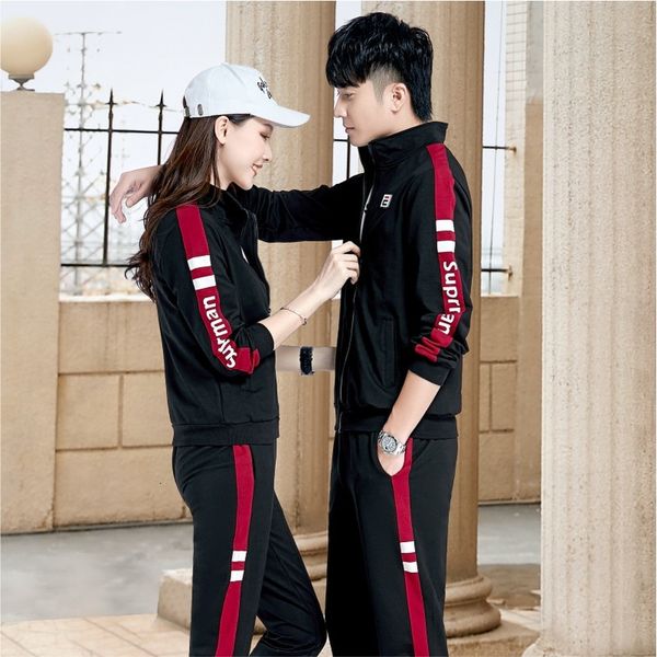 women's tracksuits couple sports suit leisure spring and autumn korean sweater men's sportswear two piece jacket, Gray
women's tracksuits couple sports suit leisure spring and autumn korean sweater men's sportswear two piece jacket, Gray