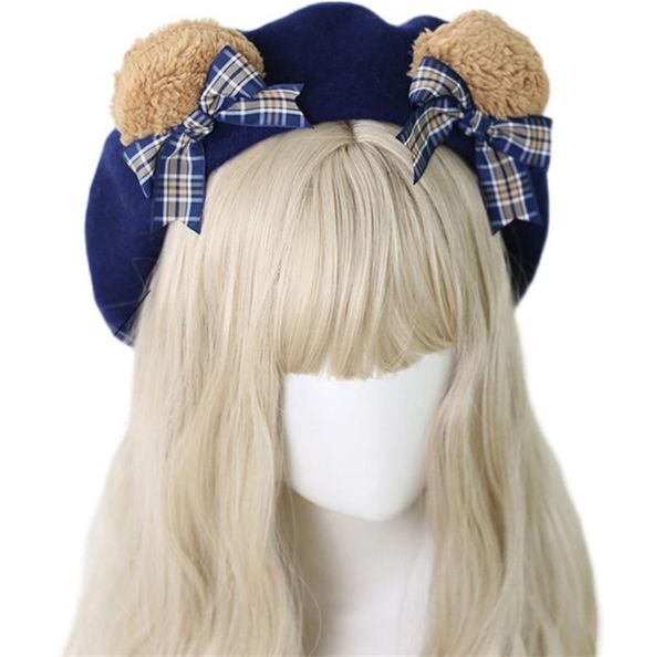 girl cute bear ear bow warm autumn winter sweet painter hat lolita berets wool blend cap 2021 other event & party supplies
girl cute bear ear bow warm autumn winter sweet painter hat lolita berets wool blend cap 2021 other event & party supplies
