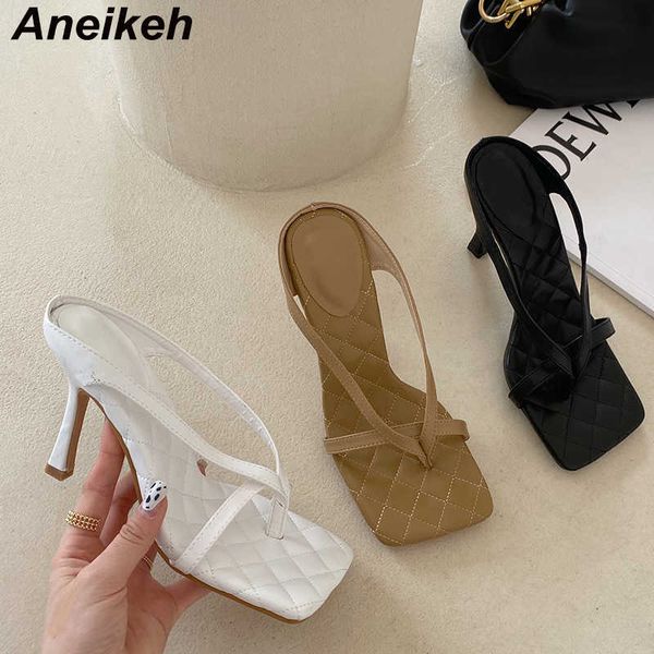 aneikeh summer shoes for women fashion pu thin heels peep toe slippers thong party shallow solid concise mature outside 210615, Black
aneikeh summer shoes for women fashion pu thin heels peep toe slippers thong party shallow solid concise mature outside 210615, Black