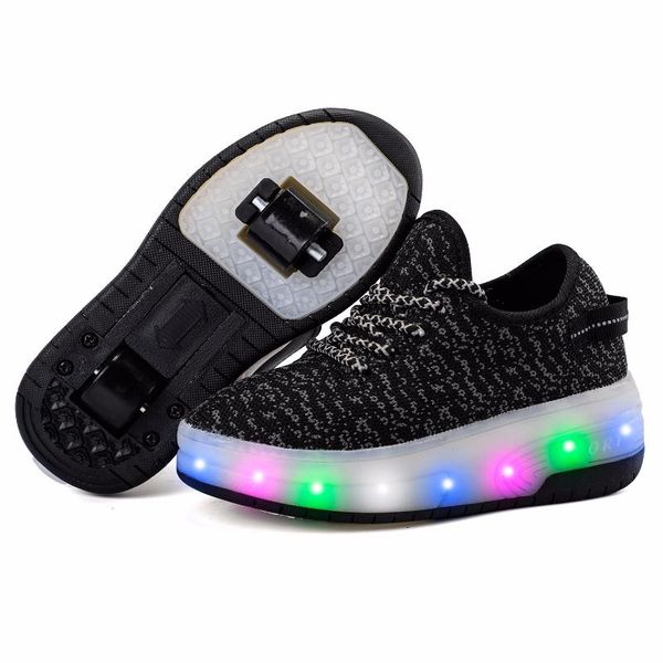 size 28-40 summer kids roller skates children's sneakers boy girl led lighted shoes with two wheels breathable sport athletic & outdoor, Black
size 28-40 summer kids roller skates children's sneakers boy girl led lighted shoes with two wheels breathable sport athletic & outdoor, Black