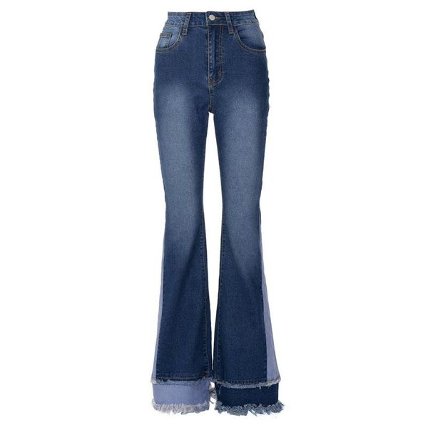 women's jeans fashion flared wear high waist slim stitching stretch long wide leg pants street, Blue
women's jeans fashion flared wear high waist slim stitching stretch long wide leg pants street, Blue
