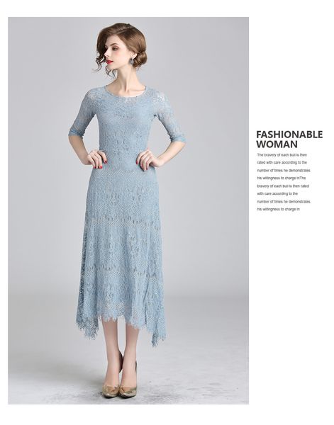 blue women elegant eyelash lace irregular fashion hollow out long autumn korean plus size slim casual party vestidos, Black;gray
blue women elegant eyelash lace irregular fashion hollow out long autumn korean plus size slim casual party vestidos, Black;gray