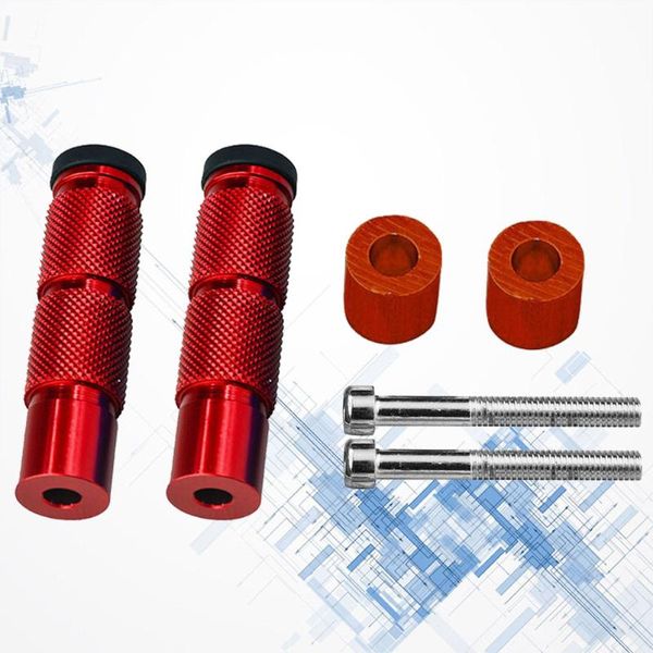 pedals 1 set of anti-slip footrest pedal aluminum alloy round foot rest shifter peg for motorbike diy (red) 
pedals 1 set of anti-slip footrest pedal aluminum alloy round foot rest shifter peg for motorbike diy (red)