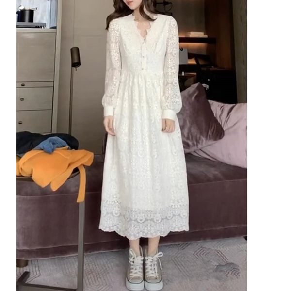 summer women embroidery maxi sleeve vintage white lace long tunic beach dress 210415, Black;gray
summer women embroidery maxi sleeve vintage white lace long tunic beach dress 210415, Black;gray