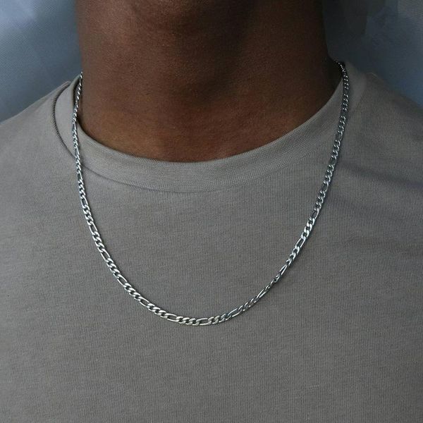 chains 2021 fashion figaro chain necklace men stainless steel gold color long for jewelry gift collar hombres, Silver
chains 2021 fashion figaro chain necklace men stainless steel gold color long for jewelry gift collar hombres, Silver