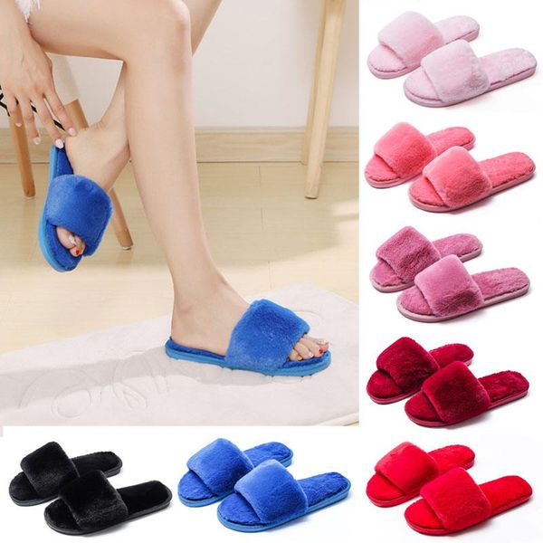 women furry slides home slippers winter fluffy open toe soft flat shoes slip on flats warm faux fur, Black
women furry slides home slippers winter fluffy open toe soft flat shoes slip on flats warm faux fur, Black