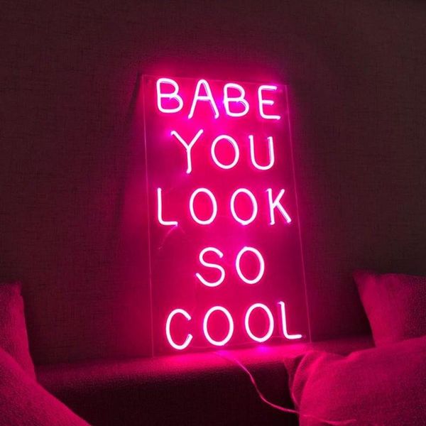 other lighting bulbs & tubes custom neon sign babe you look so cool light office living room led wall art home decor
other lighting bulbs & tubes custom neon sign babe you look so cool light office living room led wall art home decor