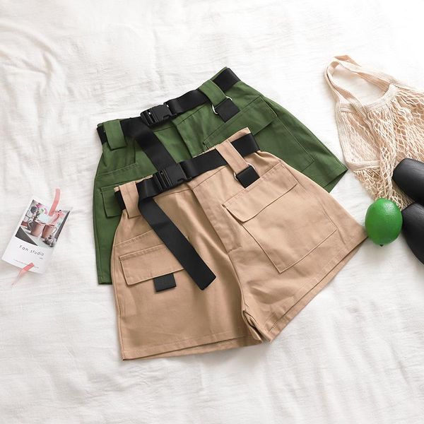 summer women shorts high waist sashes belt pockets short pants style plus size casual army green femme faldas mujer women's, White;black
summer women shorts high waist sashes belt pockets short pants style plus size casual army green femme faldas mujer women's, White;black