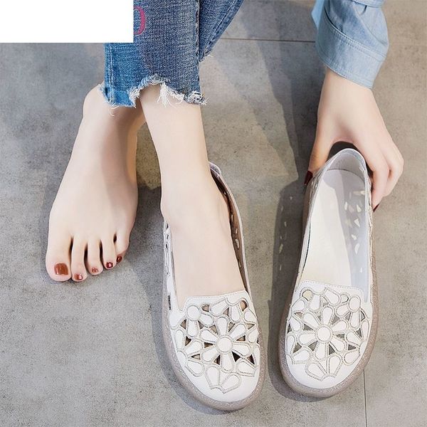 sandals handmade genuine leather summer shoes women flats soft tpr sole breathable hollow out elegant loafers 2021 bifj, Black
sandals handmade genuine leather summer shoes women flats soft tpr sole breathable hollow out elegant loafers 2021 bifj, Black
