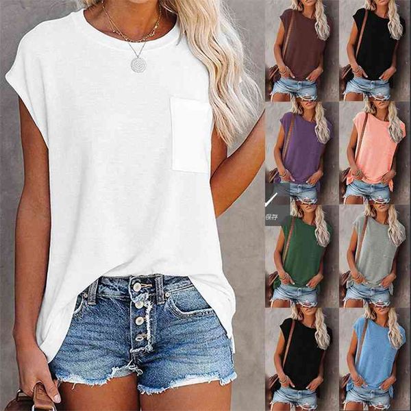 women's solid color round neck t shirt summer casual loose fashion short sleeved plus size clothing 210708, White
women's solid color round neck t shirt summer casual loose fashion short sleeved plus size clothing 210708, White
