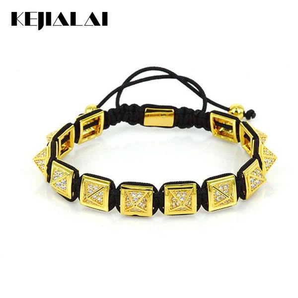 charm bracelets men bracelet square shape spikes braiding macrame 10*10*8mm beads with white cz punk rock jewelry, Golden;silver
charm bracelets men bracelet square shape spikes braiding macrame 10*10*8mm beads with white cz punk rock jewelry, Golden;silver